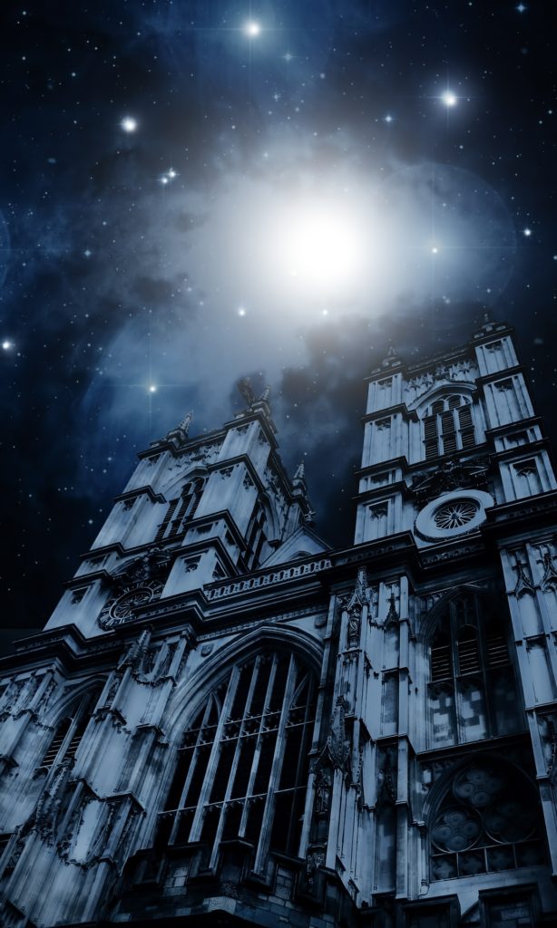 England Church Starry Night