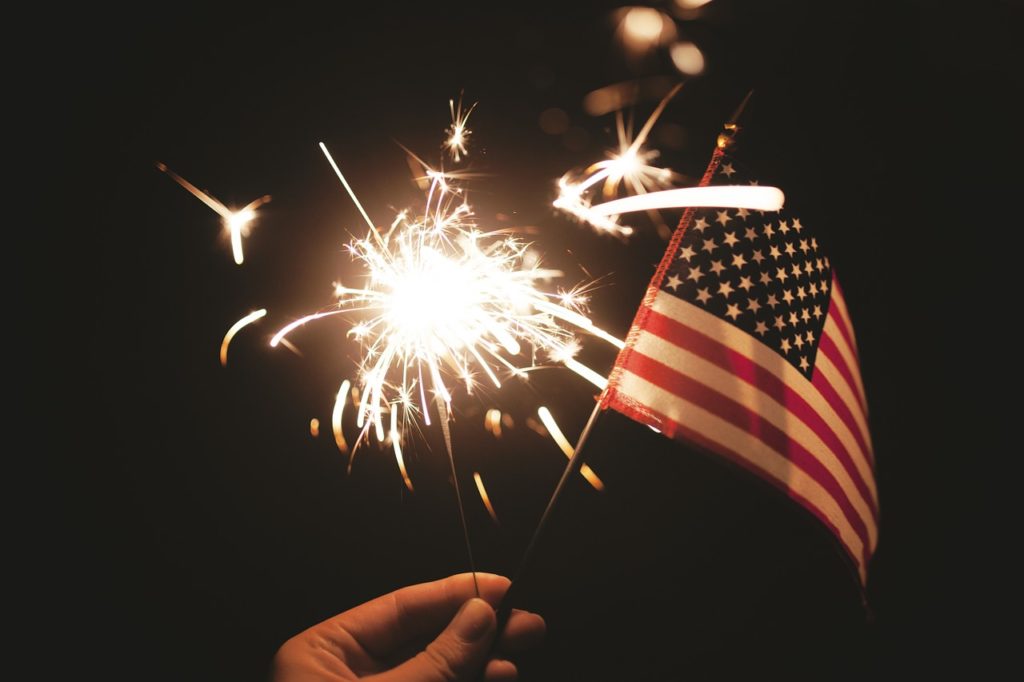 Sparklers and Mini American Flags